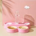 Dual Pet Feeding Bowl with Water Dispenser
