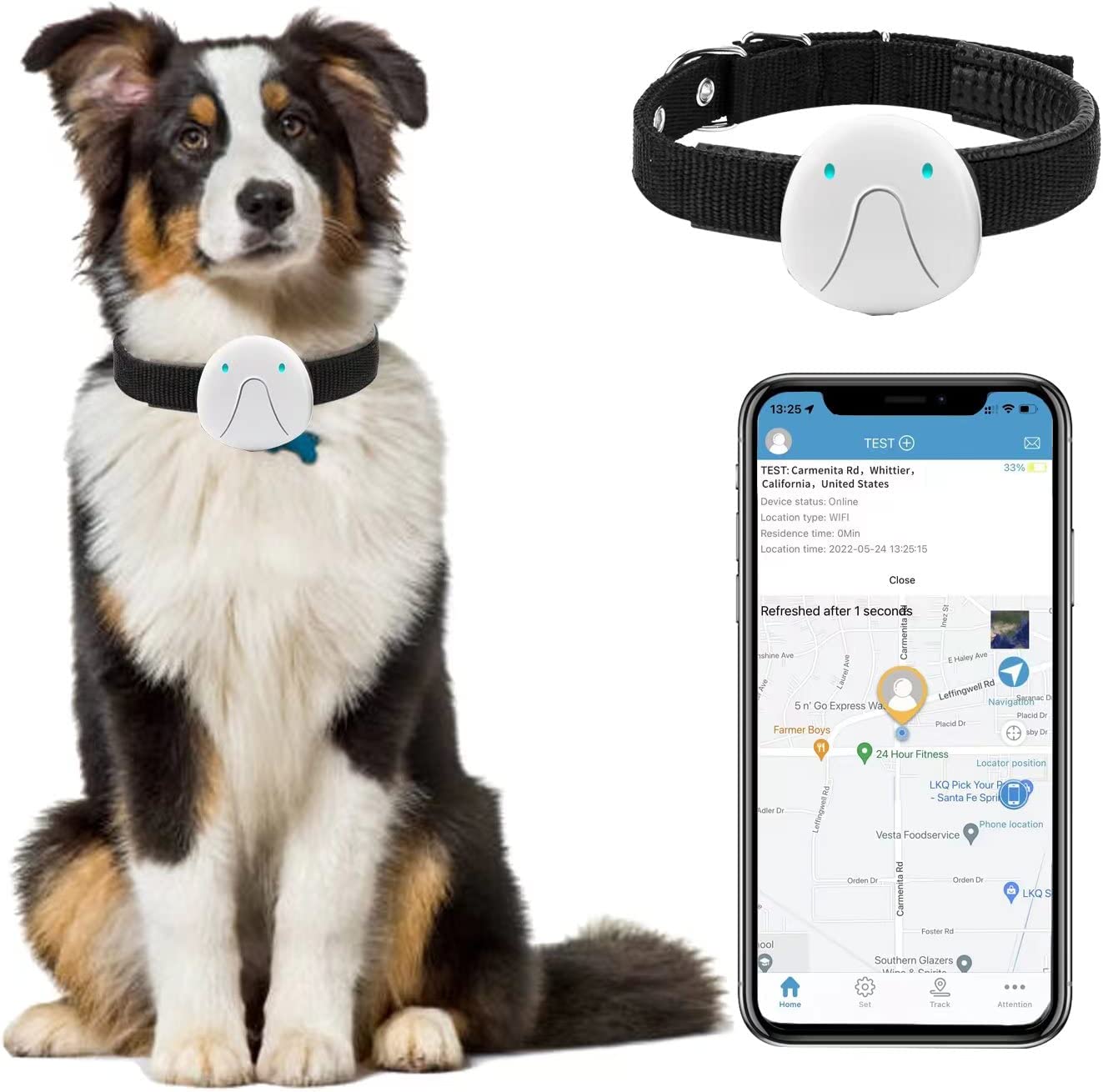 Pet Locator Dog Smart Mini Tracker Waterproof Anti Lost Collar Tracker